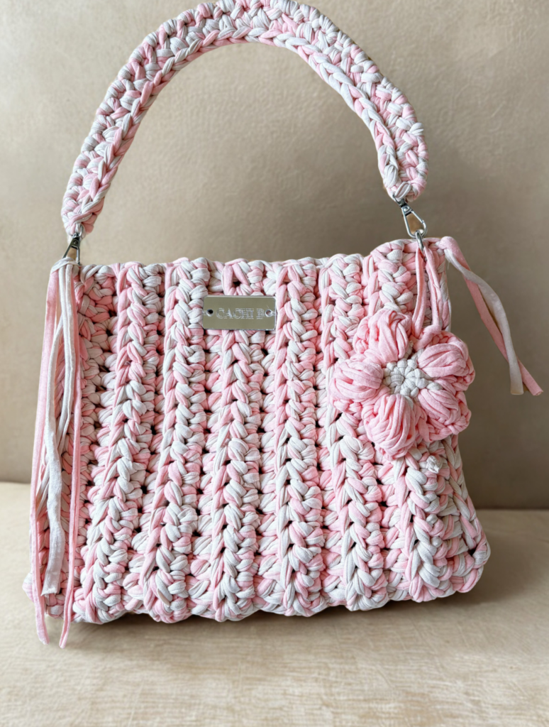 Borsa uncinetto Rosalinda di cachi boutique