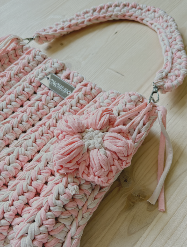 Borsa uncinetto Rosalinda di cachi boutique